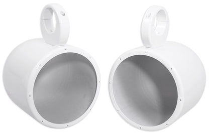 MAC80W White 7.7" Tower Speaker Pods 2-Pack + RWBC80 Neoprene Covers Bundle