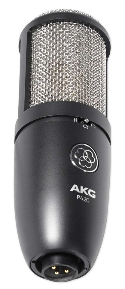 AKG P420 Studio Condenser Recording Podcasting Microphone+Foam Isolation Shield