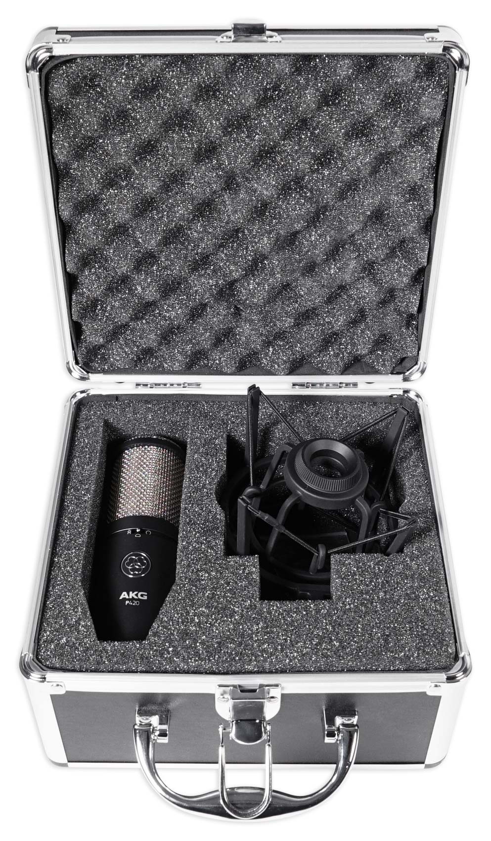 AKG P420 Studio Condenser Recording Podcasting Microphone+Foam Isolation Shield