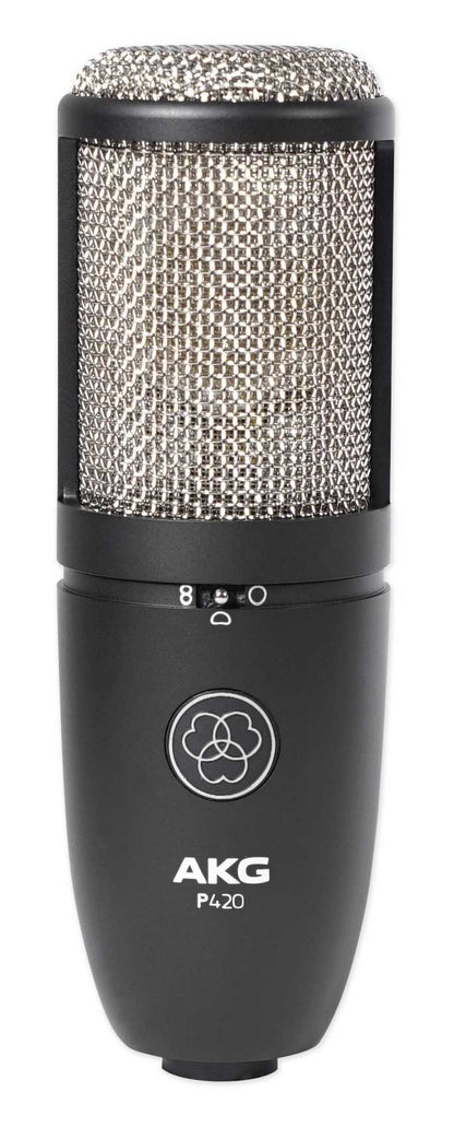 AKG P420 Studio Condenser Recording Podcasting Microphone Mic+Case+Headphones