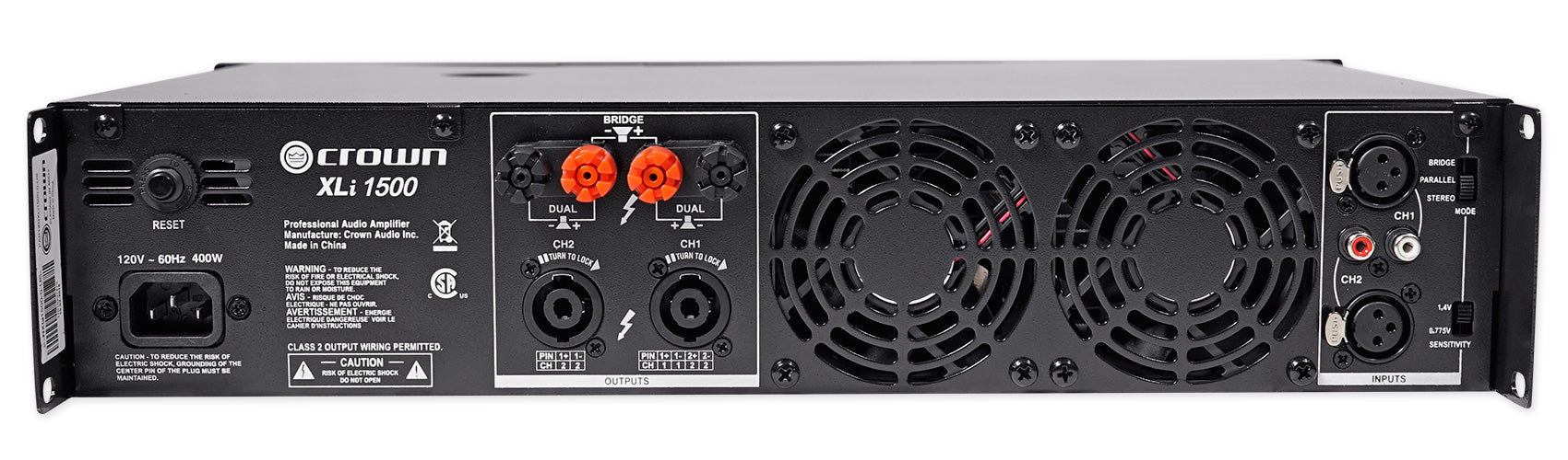 Crown Pro XLi1500 900w 2 Channel DJ/PA Power Amplifier Professional Amp+RockShip
