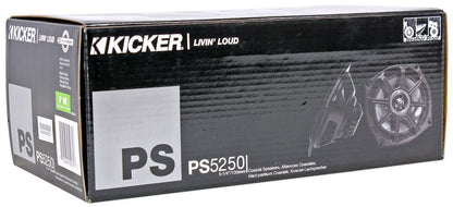 Kicker 10PS5250 5.25” Harley Davidson Motorcycle Speakers+Free Bluetooth Speaker