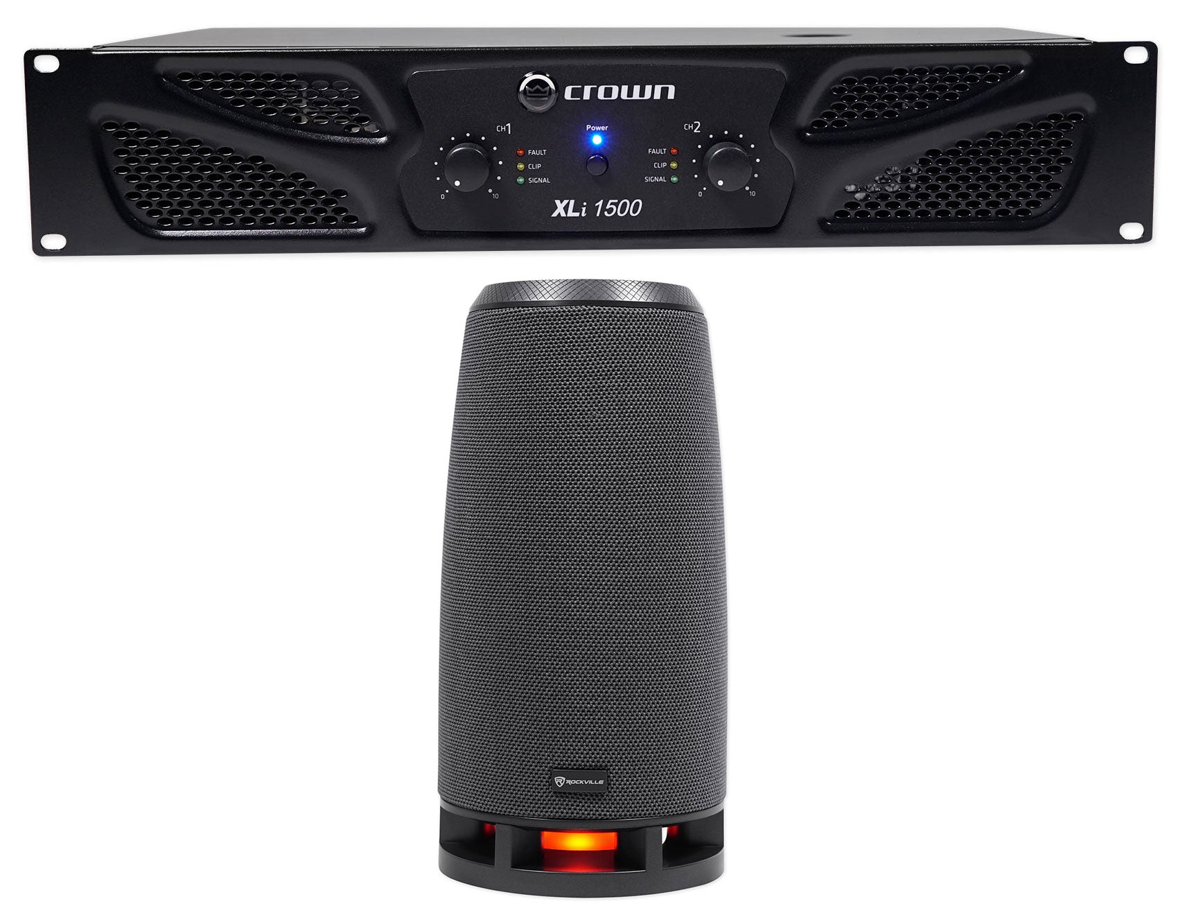 Crown Pro XLi1500 900w 2 Channel DJ/PA Power Amplifier Professional Amp+RockShip