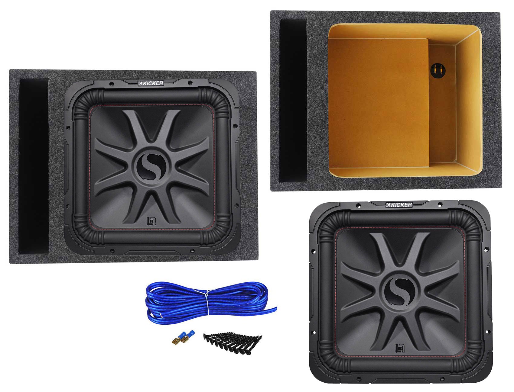 KICKER 45L7R152 15" 1800 Watt L7R Car Subwoofer+Vented Sub Box Enclosure L7R152