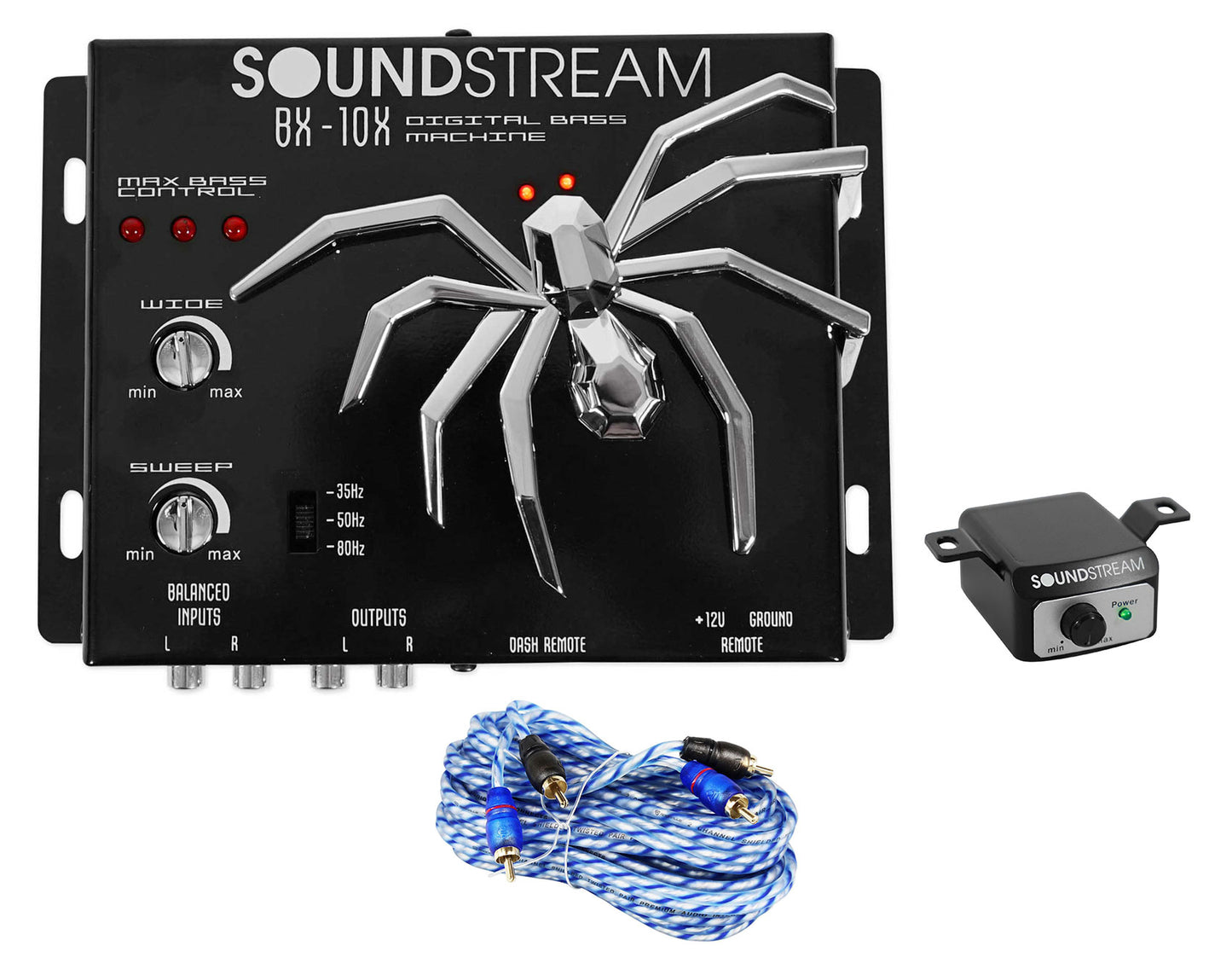 SOUNDSTREAM BX-10X Car Digital Bass Booster Sound Processor+Remote+RCA Cable