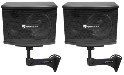 KPS65 6.5" Karaoke Speakers 2-Pack + Adjustable Wall Mount Brackets Bundle