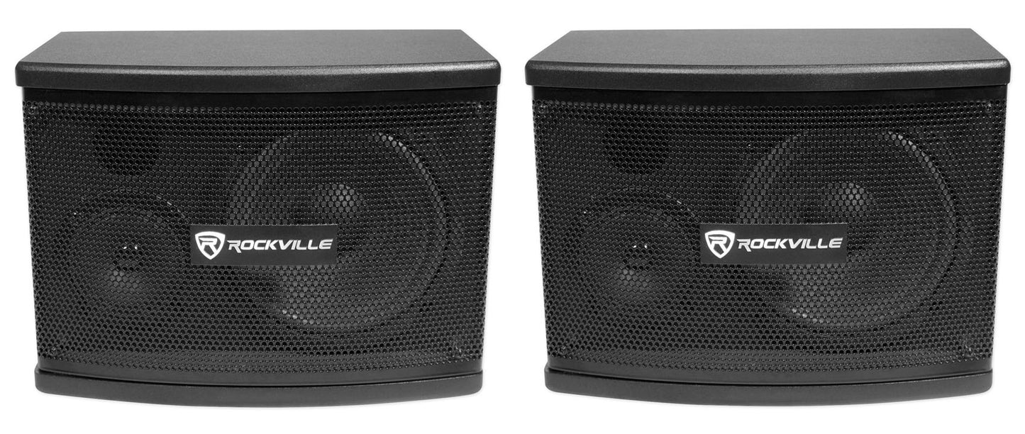 KPS65 6.5" Karaoke Speakers 2-Pack + Bluetooth Amp + Wireless Mic System Bundle