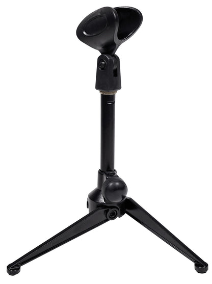 Desktop Tripod Mic Stand + Pop Filter and Shock Mount Bundle