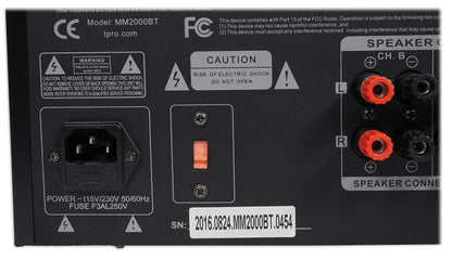 Technical Pro MM2000BT Bluetooth Karaoke Mixer System+(4) 8" Ceiling Speakers