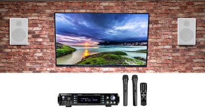 RockSlim White + RPA70WBT Karaoke Amplifier Bundle