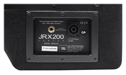 JBL JRX212 1,000 Watt 12" 2-Way DJ P/A Speaker+18" 1,400w Subwoofer Pro Sub
