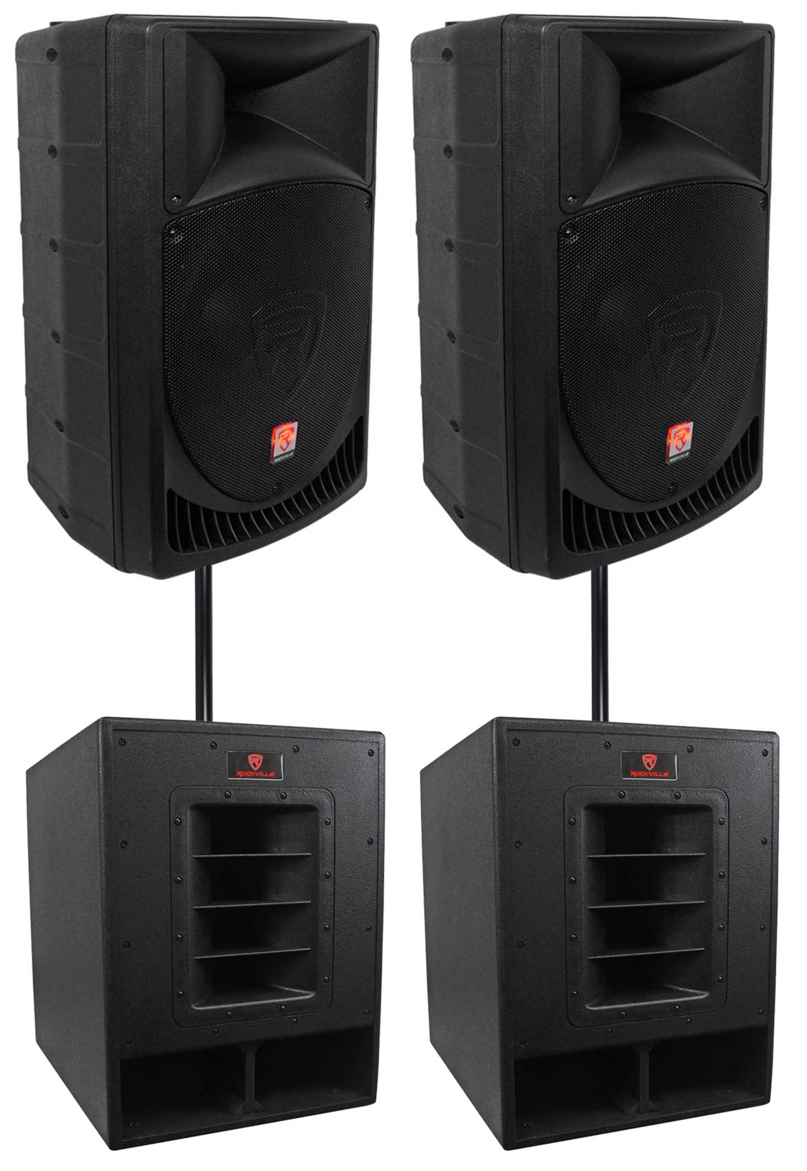 RPG15 2-Pack + RBG15FA Subwoofers 2-Pack Bundle