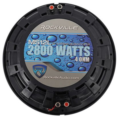 MS12LB Black + dBM12 Marine Amplifier Bundle