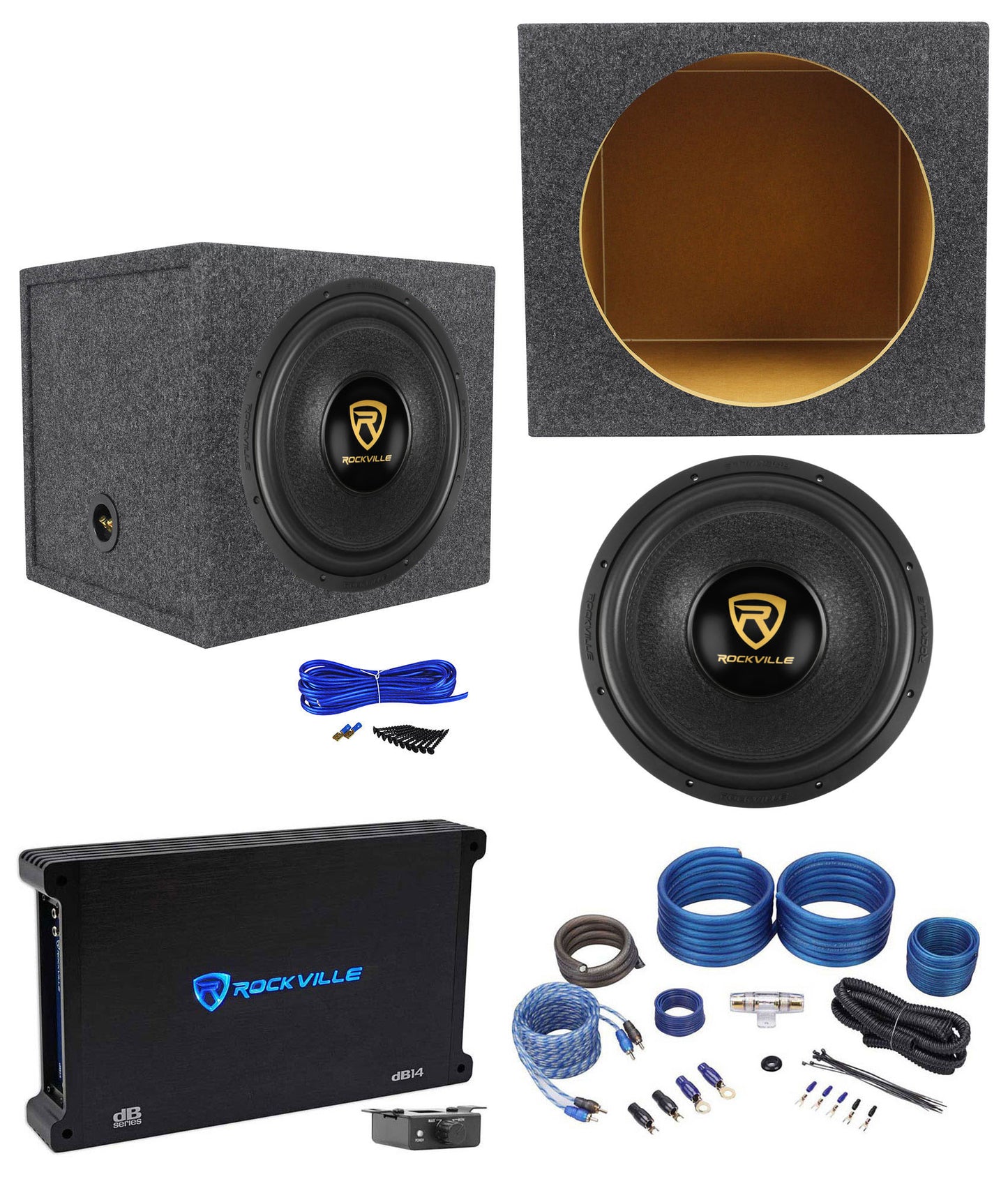 W15K9D4 15" Subwoofer + dB14 Amplifier Bundle