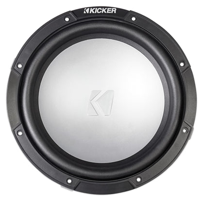 (2) KICKER 45KMF104 10" 350w Free-Air Marine Boat Subwoofers+Amplifier+Amp Kit