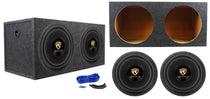 K9 Series 15" D2 Subwoofer 2-Pack + Dual 15" Sealed Enclosure Bundle