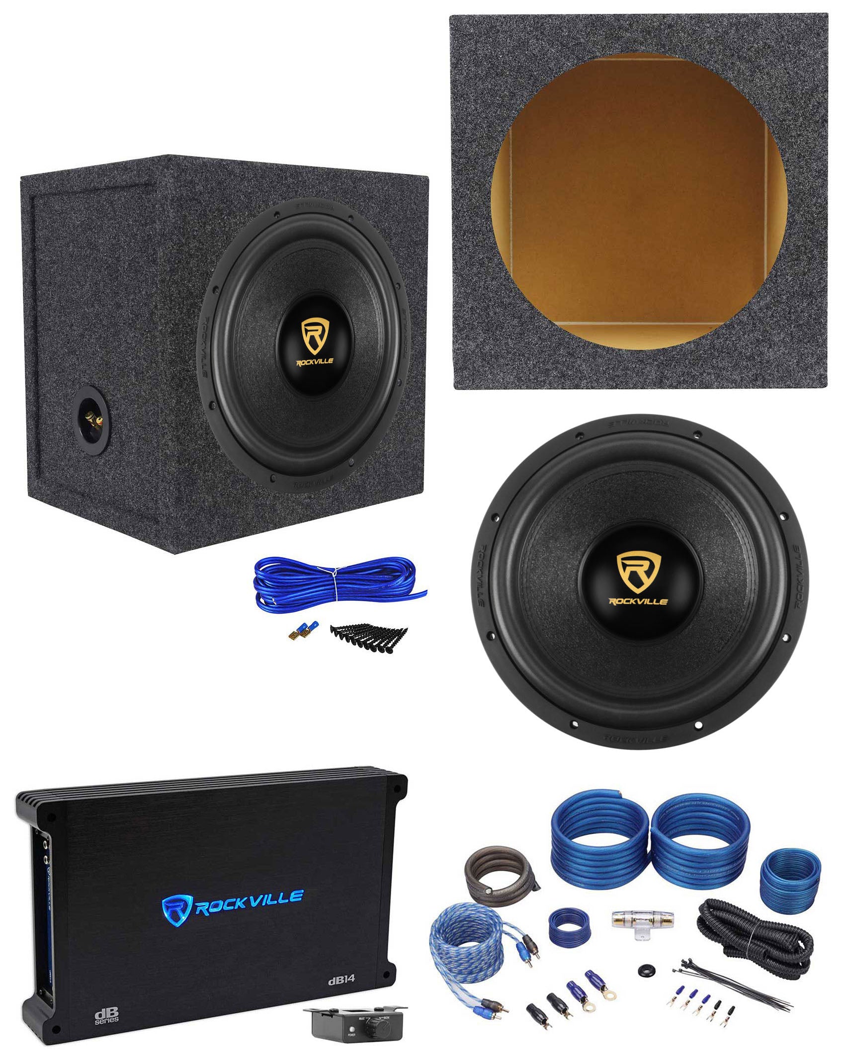 W12K9D4 12" Subwoofer + dB14 Amplifier Bundle