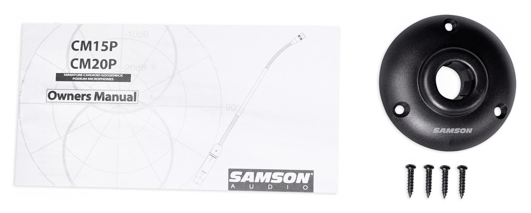 Samson CM15P 15" Podium Microphone Church Altar Mic+2) Handheld Wireless Mics