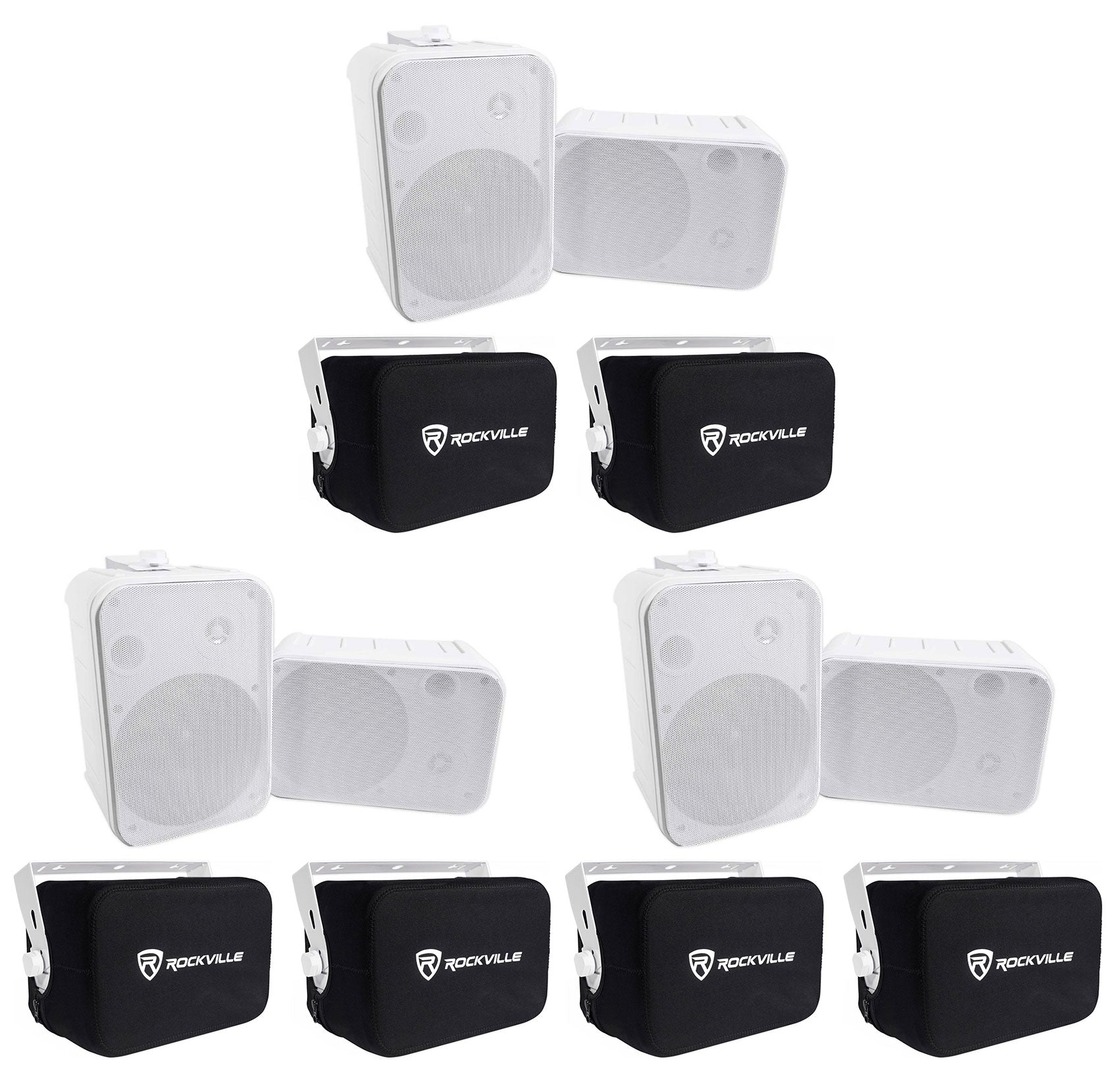 HP65S White 6-Pack + RWBC65S Speaker Covers Bundle