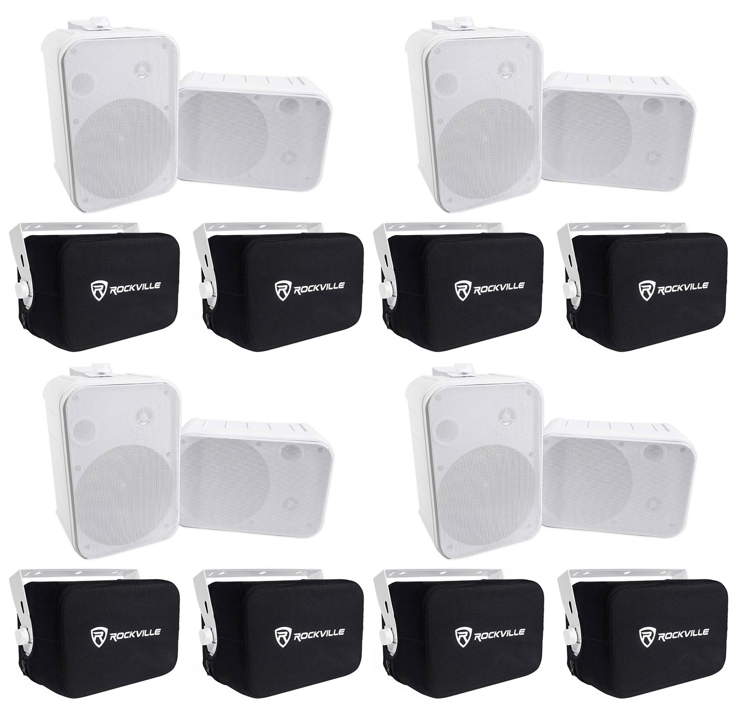 HP65S White 8-Pack + RWBC65S Speaker Covers Bundle