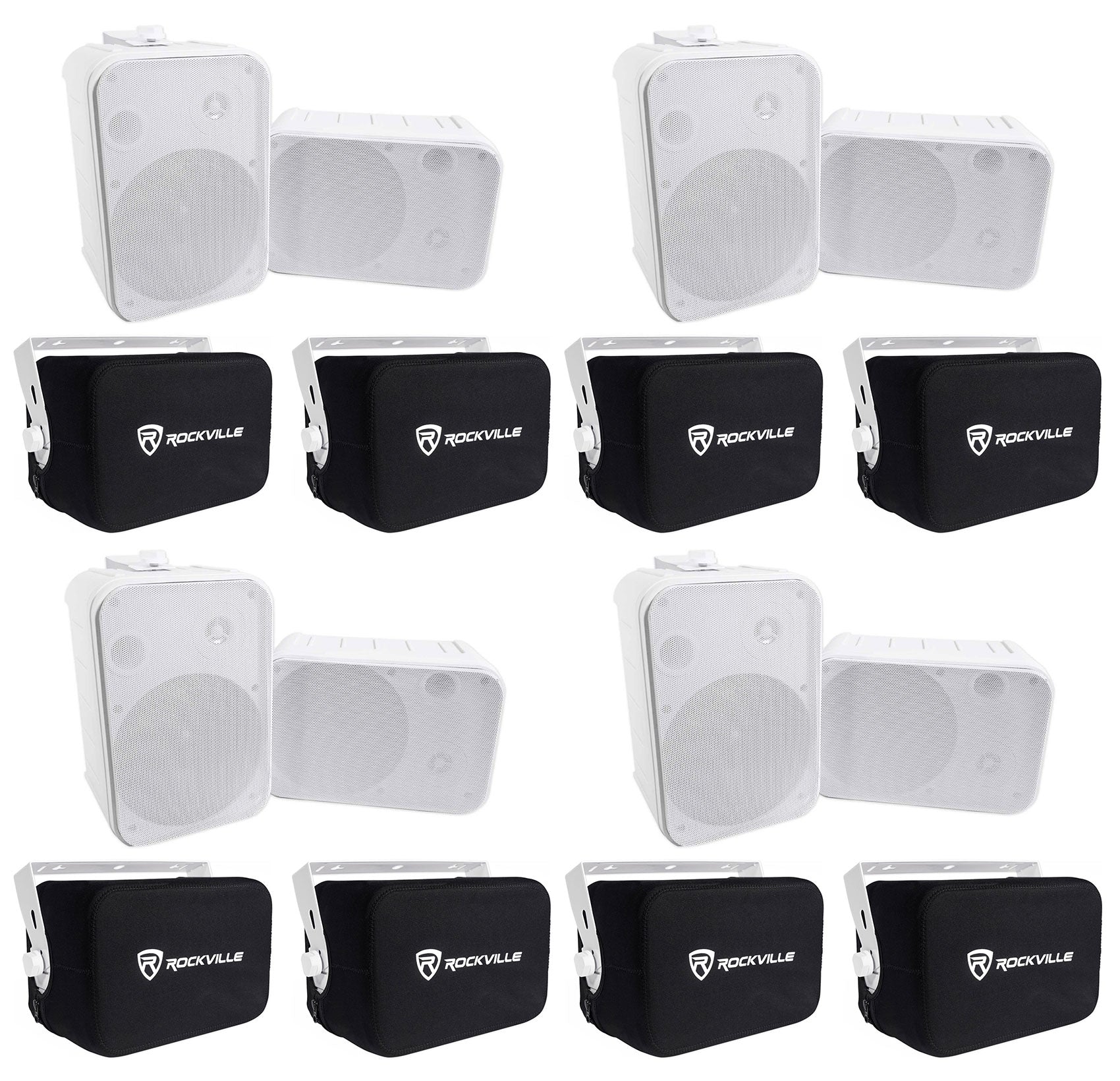 HP65S White 8-Pack + RWBC65S Speaker Covers Bundle
