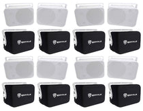 Rockville HP65S-8 White 8-Pack + RWBC65S Covers Bundle
