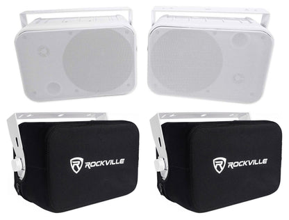 Rockville HP65S-8 White + RWBC65S Covers Bundle
