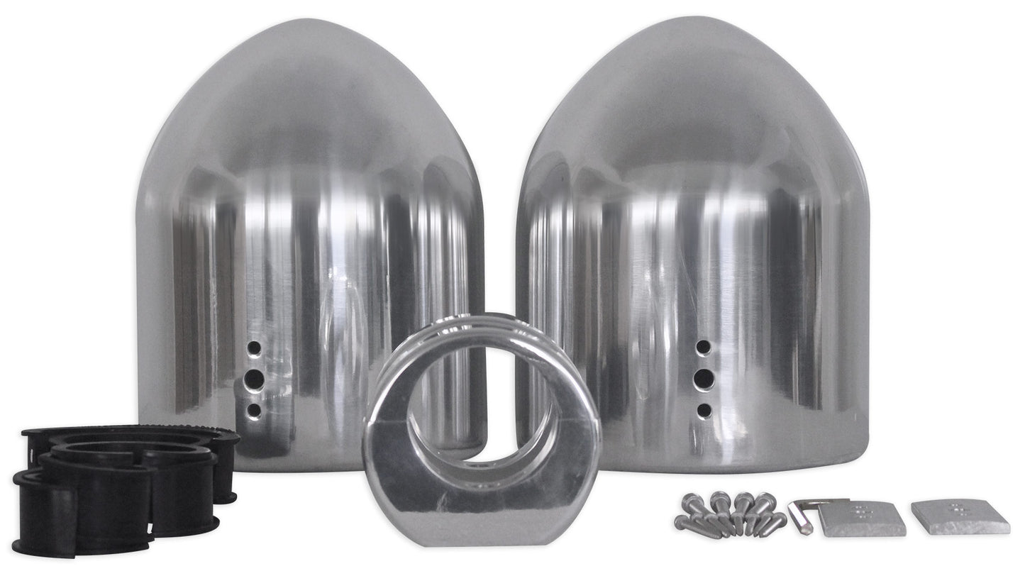 MAC65S Polished 6.5" Tower Speaker Pods 2-Pack + MacSwivelS Clamps Bundle