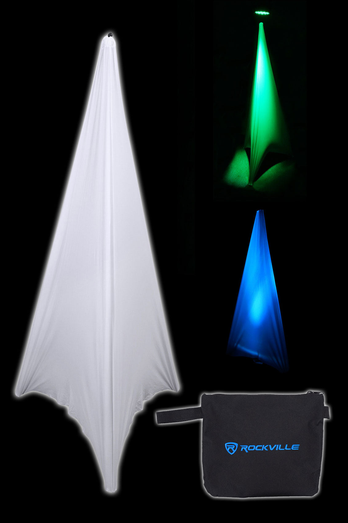 RVLS1 Lighting Tree Stand 2-Pack + RSC7W Scrim 2-Pack + RockPAR50 2-Pack Bundle