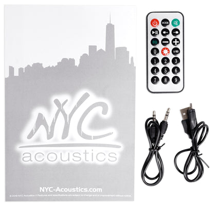 NYC Acoustics X-Tower Bluetooth Karaoke Machine System w/LED's+(2) Wireless Mics