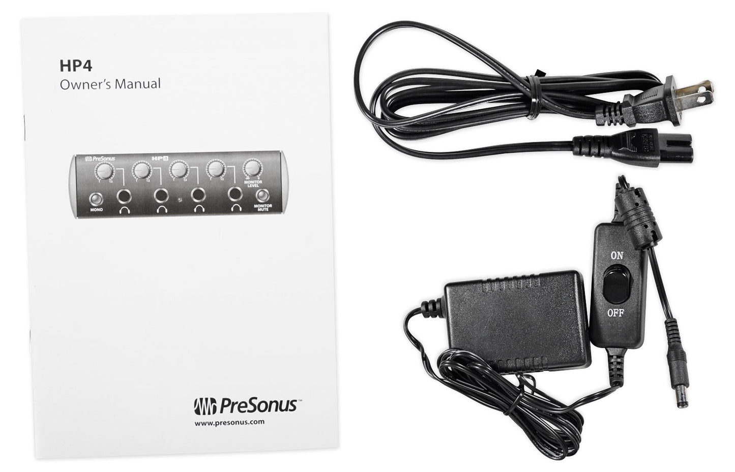 PRESONUS HP4 Headphone Amplifier+ (4) HD9 Studio Headphones + (4) Recording Mics