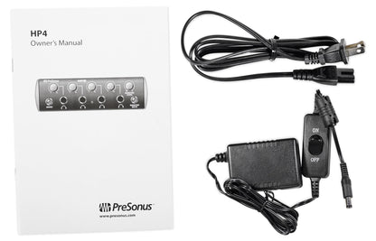 PRESONUS HP4 Headphone Amplifier+ (4) HD9 Studio Headphones + (4) Recording Mics