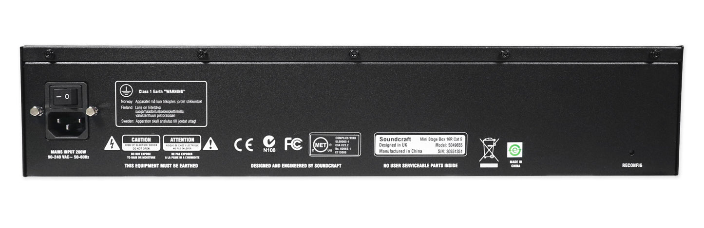 Soundcraft Mini Stagebox 16R 2U MSB16R 16x8 Analogue +Free Home Theater System