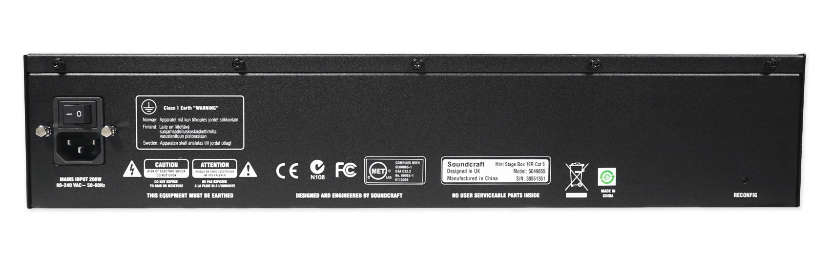 Soundcraft Mini Stagebox 16R 2U MSB16R 16x8 Analogue +Free Home Theater System