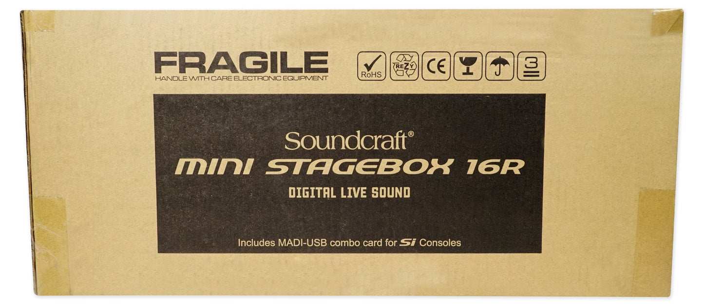 Soundcraft Mini Stagebox 16R 2U MSB16R 16x8 Analogue +Free Home Theater System
