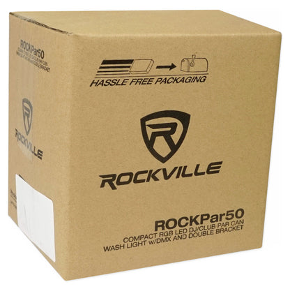 RockPAR50 White 24-Pack + DMX Cables Bundle