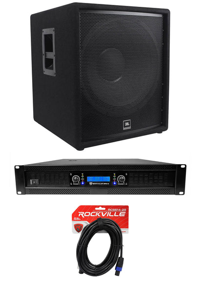 JBL Pro JRX218S 1400w 18" DJ PA Subwoofer Sub+2-Channel Power Amplifier+Cable
