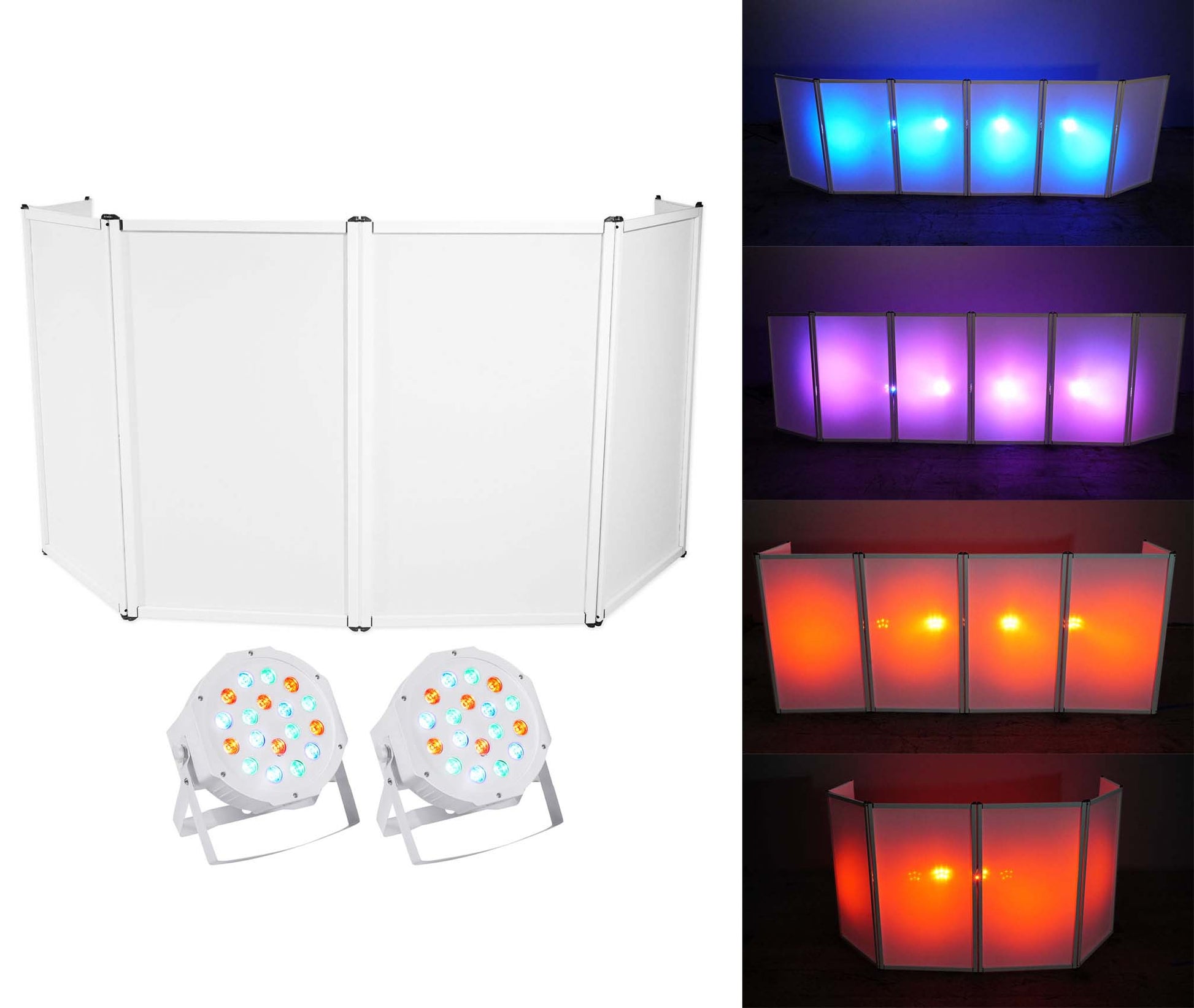 RFAAW White Facade 6-Panel + RockPAR50 White 2-Pack Bundle