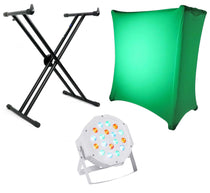 RKS30X Keyboard Stand + White Scrim + RockPAR50 White Bundle