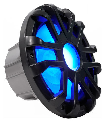 Memphis Audio MXA1044 10" 500w LED Marine Boat Subwoofer+Mono Amplifier+Amp Kit