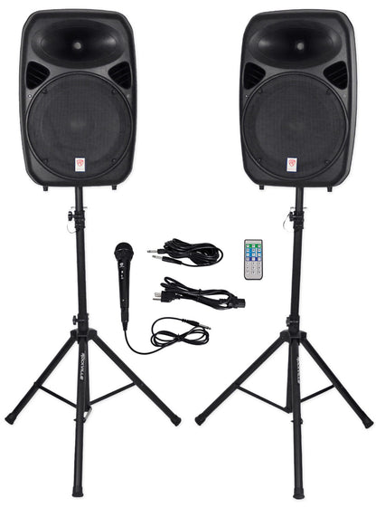 RPG152K Dual 15" System + Dual UHF Wireless Mics Bundle