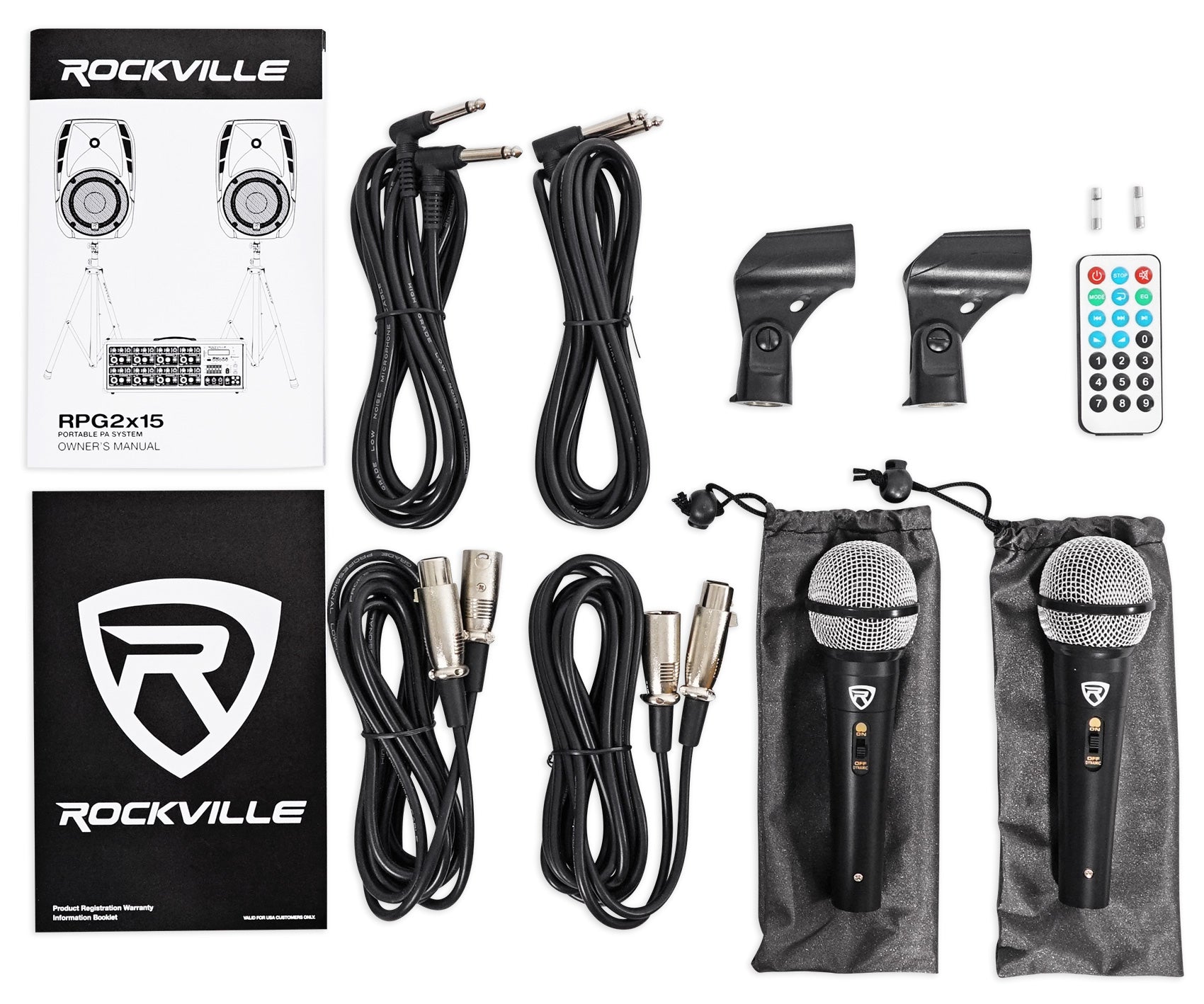 RPG2X15 + Dual UHF Wireless Microphones Bundle