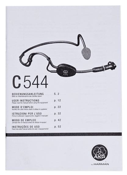 AKG C544 L Fitness Headset Microphone + Speaker For Workout Yoga Spin Pilates