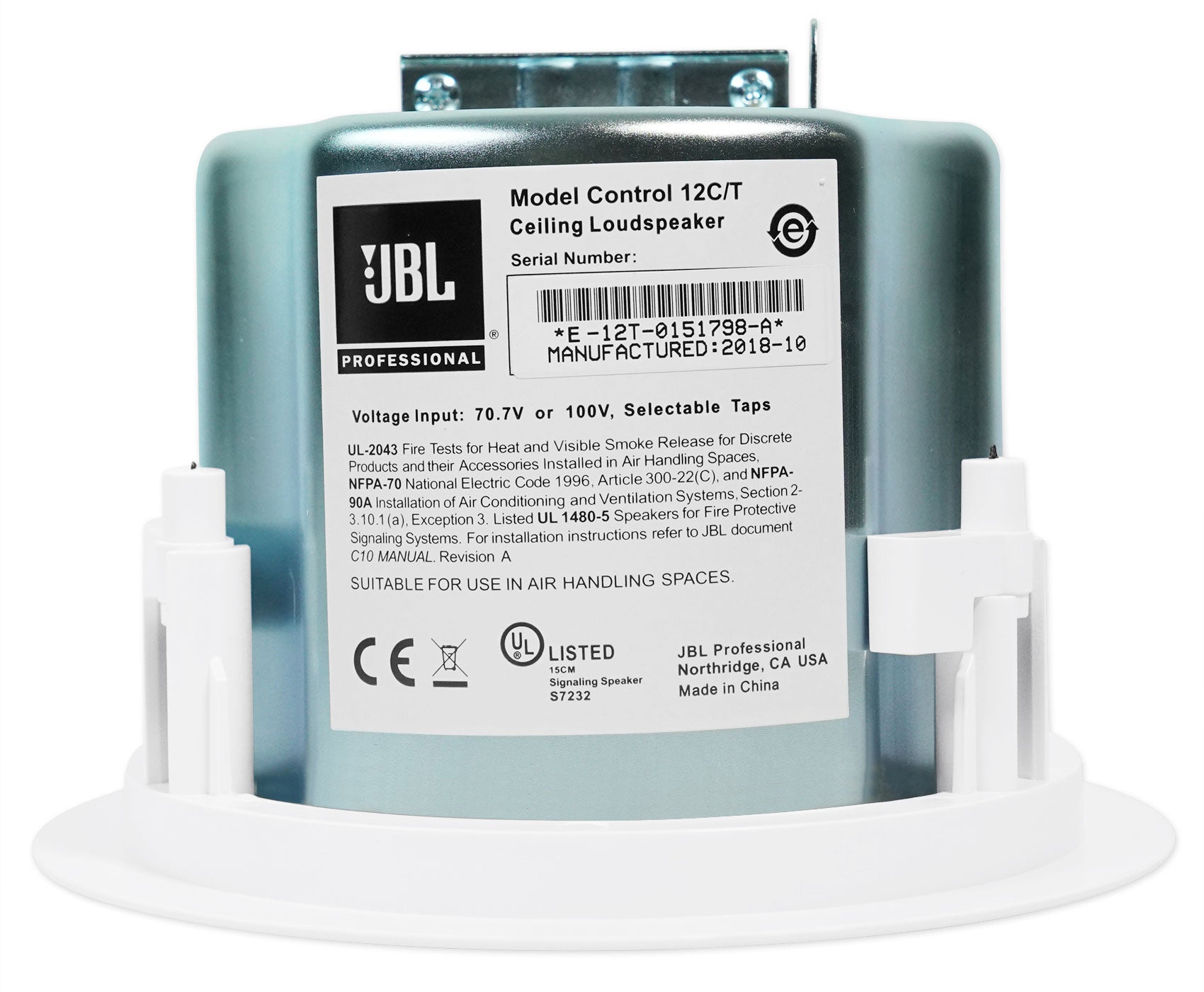 JBL Control 12C/T Ceiling Speakers 20-Pack + RCS350-6 Amplifier Bundle