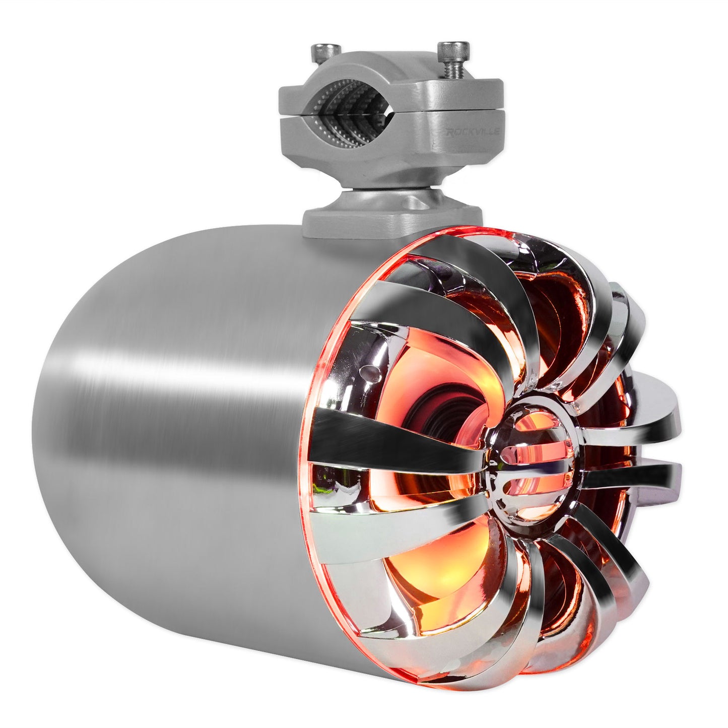 WB65KLED Stainless 6.5" LED Wakeboard Speakers 2-Pack + KRYPTON MF3 Amplifier Bundle