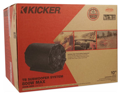 KICKER 46CWTB102 10" Subwoofer In Enclosure+(2) 8" Tower Speakers RZR/ATV/UTV