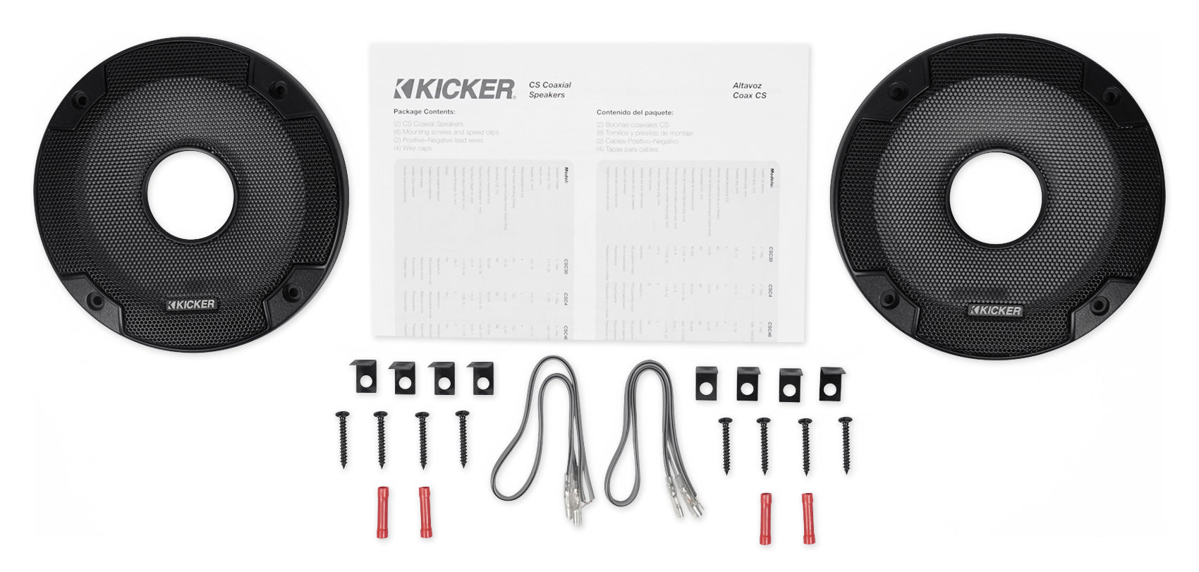 Pair Kicker 6.5" CSC 300W Car Audio Rollbar Soundbar Speakers For Jeep Wrangler