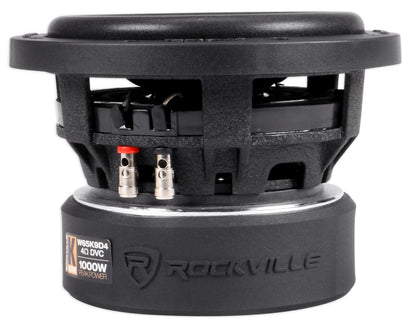 Rockville W65K9D4 + dB11 Mono Amplifier Bundle