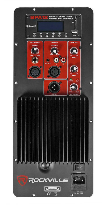 Rockville BPA12 AMP SU Professional Powered Active 600w PA Bluetooth Amp Plate
