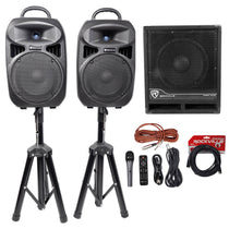 RPG082K Dual 8" PA System + RBG10S Subwoofer Bundle